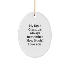 Funny Grandpa Oval Ornament Gifts from Family for Christmas Decor - Always Remember How Much I Love You - Image 1