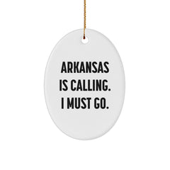 Funny Arkansas Oval Ornament Gifts from Friends to Family - Christmas Unique Decorations - Image 1