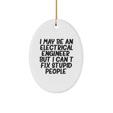 Funny Electrical Engineer Oval Ornament Gifts from Family Friends for Christmas Unique - Image 1