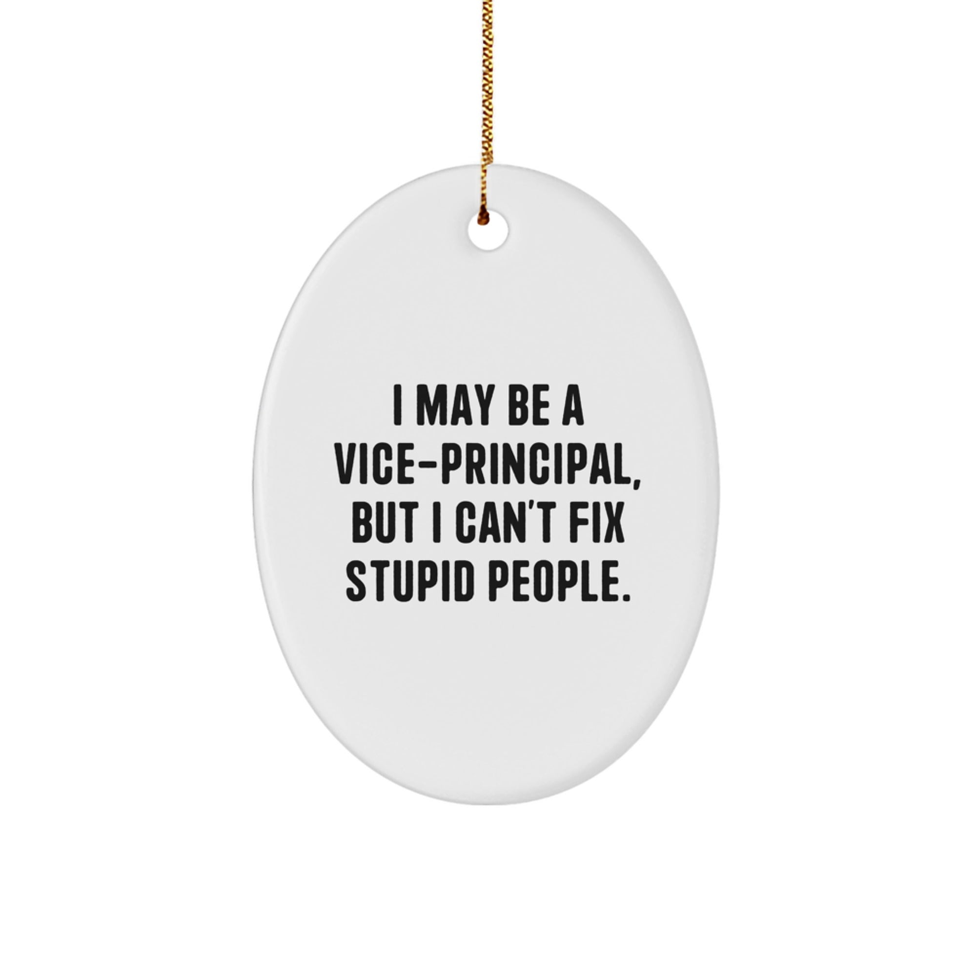 Funny Vice-principal Oval Ornament Gifts from Friends for Vice-principal's Christmas Unique Decorations - Image 1