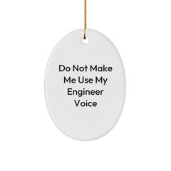Funny Engineer Christmas Oval Ornament Gifts from Friends, Gifts for Engineer Men, Oval Shaped Decorative Home - Image 1