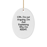 Funny CPA Gifts Oval Ornament for CPA Men, Unique Gifts from Friends, Decorative Oval Ornament for CPA Women, Christmas Unique Gifts - Image 1
