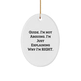 Guide Enthusiast Gifts from Men, Funny Oval Ornament for Guide Lovers, Christmas Unique Gifts for Women - Image 1