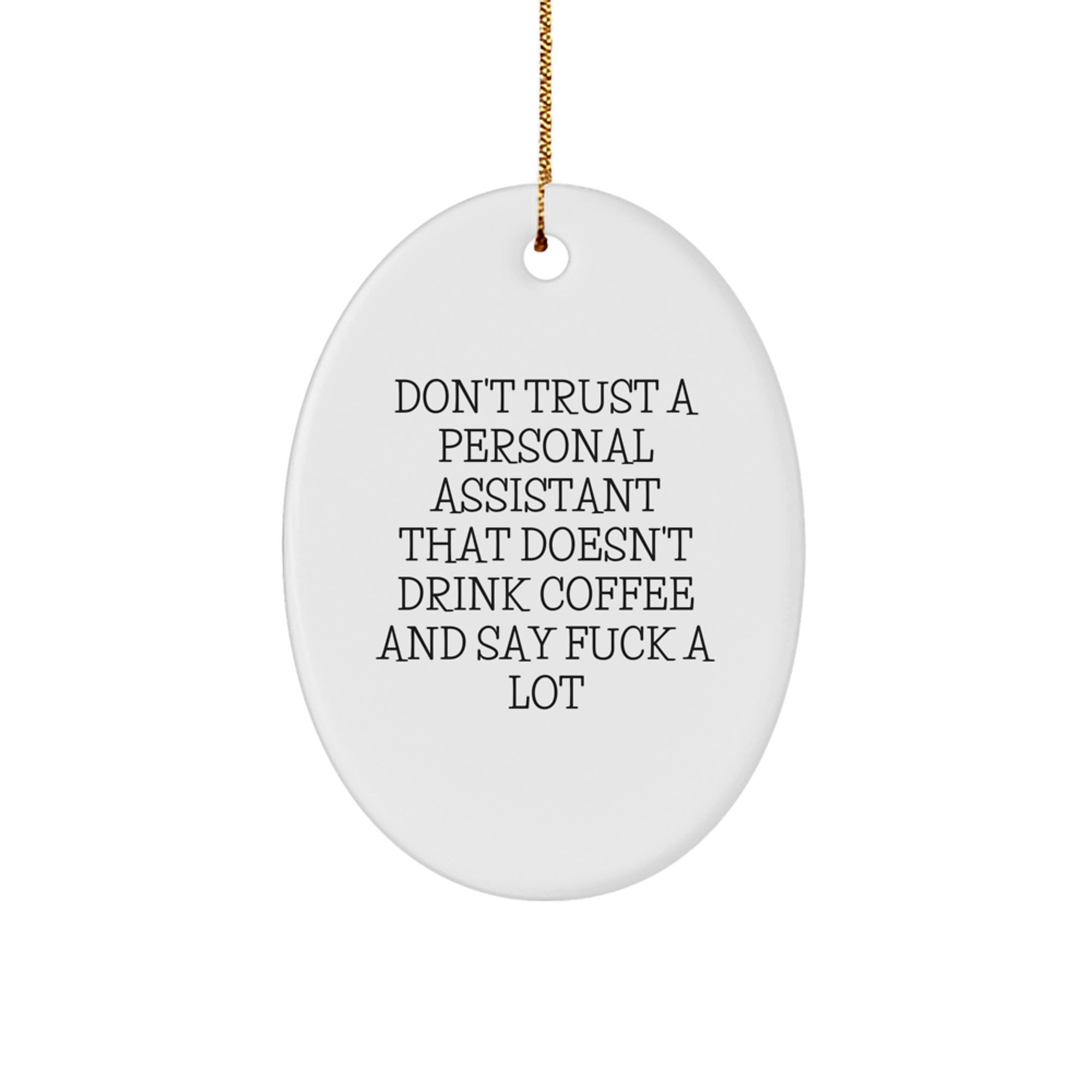 Funny Personal Assistant Oval Ornament Gifts from Men to Friends - Christmas Unique Gifts for Personal Assistant - Image 1