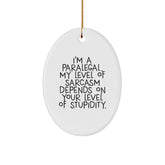 Funny Paralegal Gifts for Christmas - Oval Ornament with I'm A Paralegal - Gifts from Family to Friends - Image 1