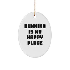Funny Running Gifts for Men Oval Ornament Decorations Christmas Unique Gifts from Family - Image 1