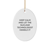 Funny Nuclear Technologist Oval Ornament Gifts for Men Women Friends Coworkers Family Christmas Unique Presents from Loved Ones - Image 1