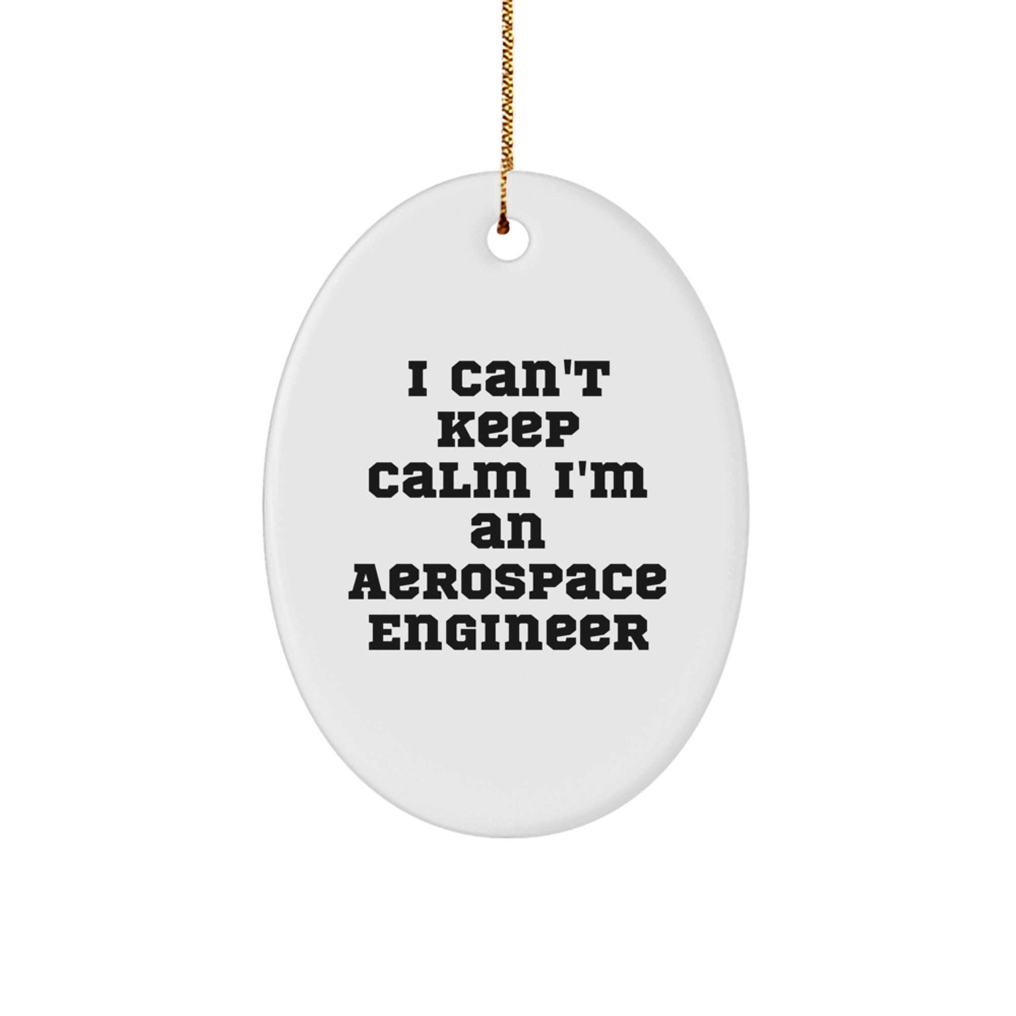I'm an Aerospace Engineer Gifts from Men to Friends - Oval Ornament with Funny Quote - Christmas Unique Gifts - Image 1