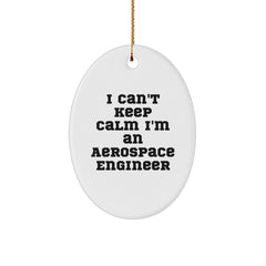 I'm an Aerospace Engineer Gifts from Men to Friends - Oval Ornament with Funny Quote - Christmas Unique Gifts - Image 1