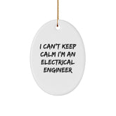 Funny Electrical Engineer Oval Ornament Gifts from Friends for Electrical Engineer Men - Image 1