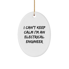 Funny Electrical Engineer Oval Ornament Gifts from Friends for Electrical Engineer Men - Image 1