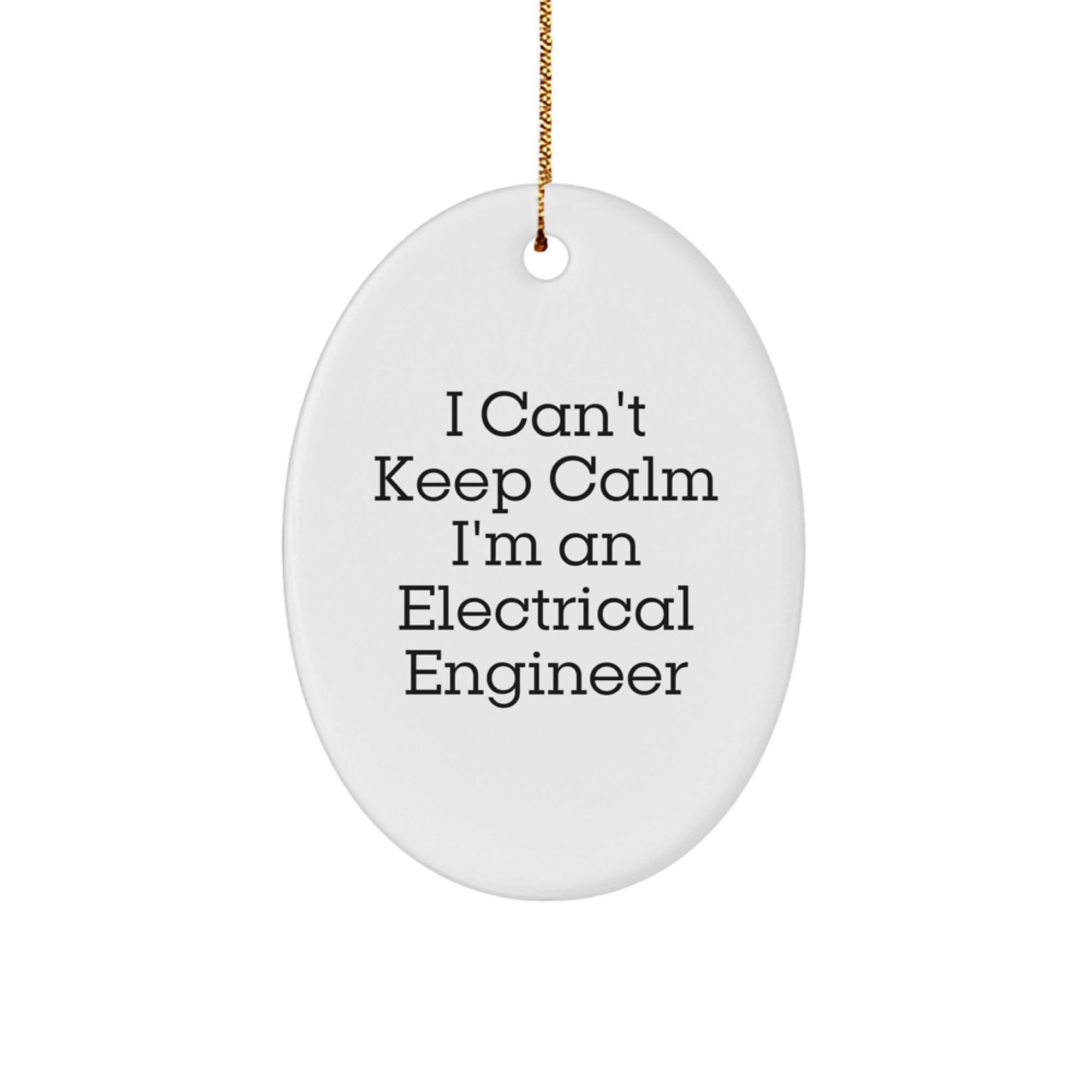 Funny Electrical Engineer Oval Ornament Gifts from Friends to Electrical Engineers at Christmas - Image 1