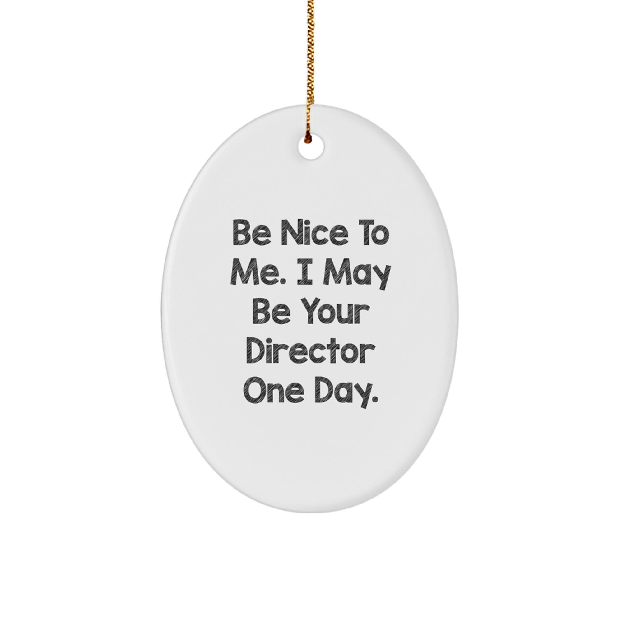 Funny Director Oval Ornament Gifts from Friends and Family for Christmas Unique Presents - Image 1