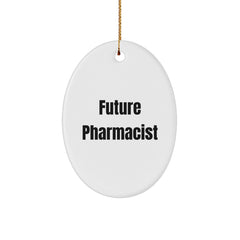 Funny Future Pharmacist Oval Ornament, Gifts from Men to Family, Christmas Unique Gifts for Pharmacist - Image 1