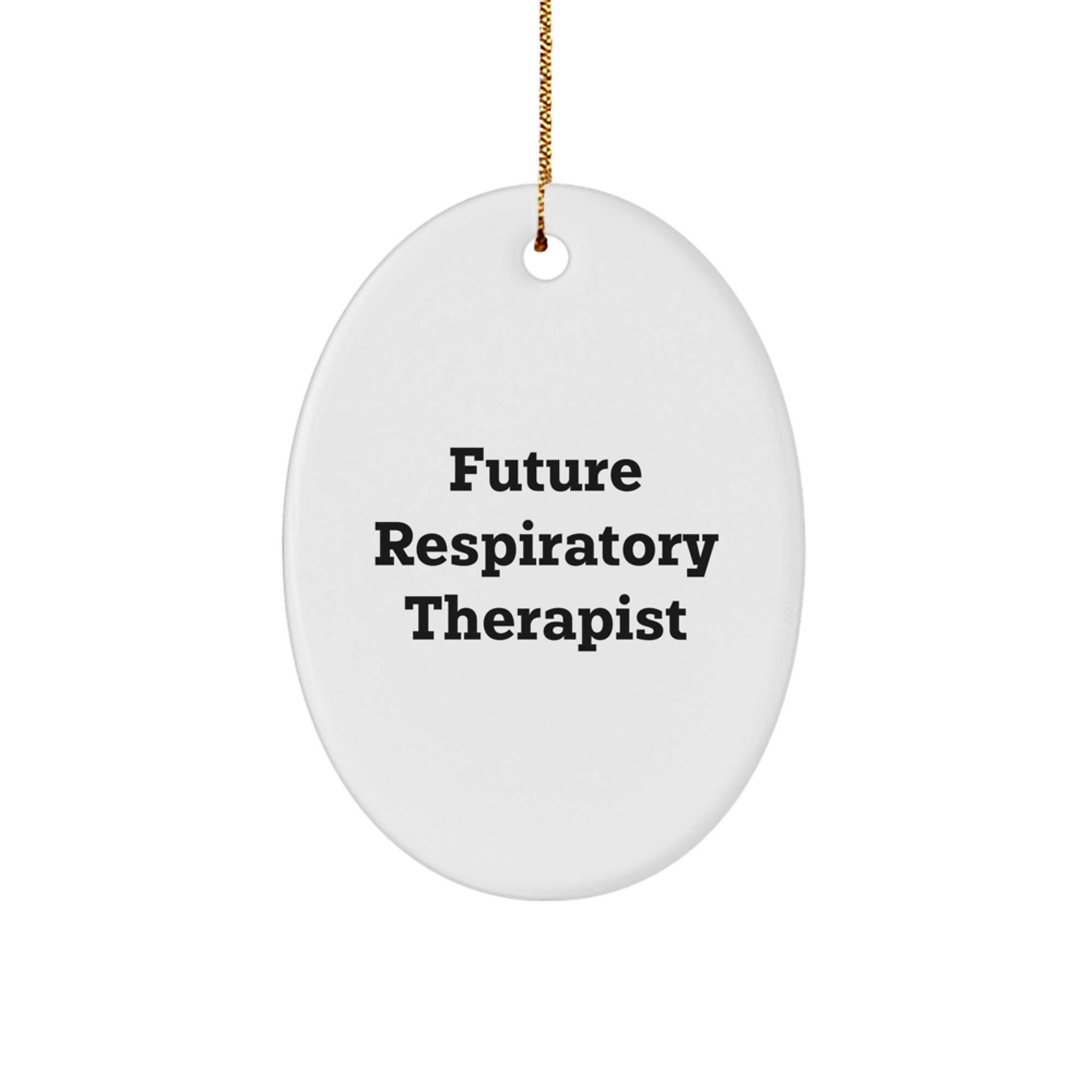 Funny Inspirational Gifts for Future Respiratory Therapist Oval Ornament, Oval Ornament from Friends, Christmas Unique Gifts - Image 1