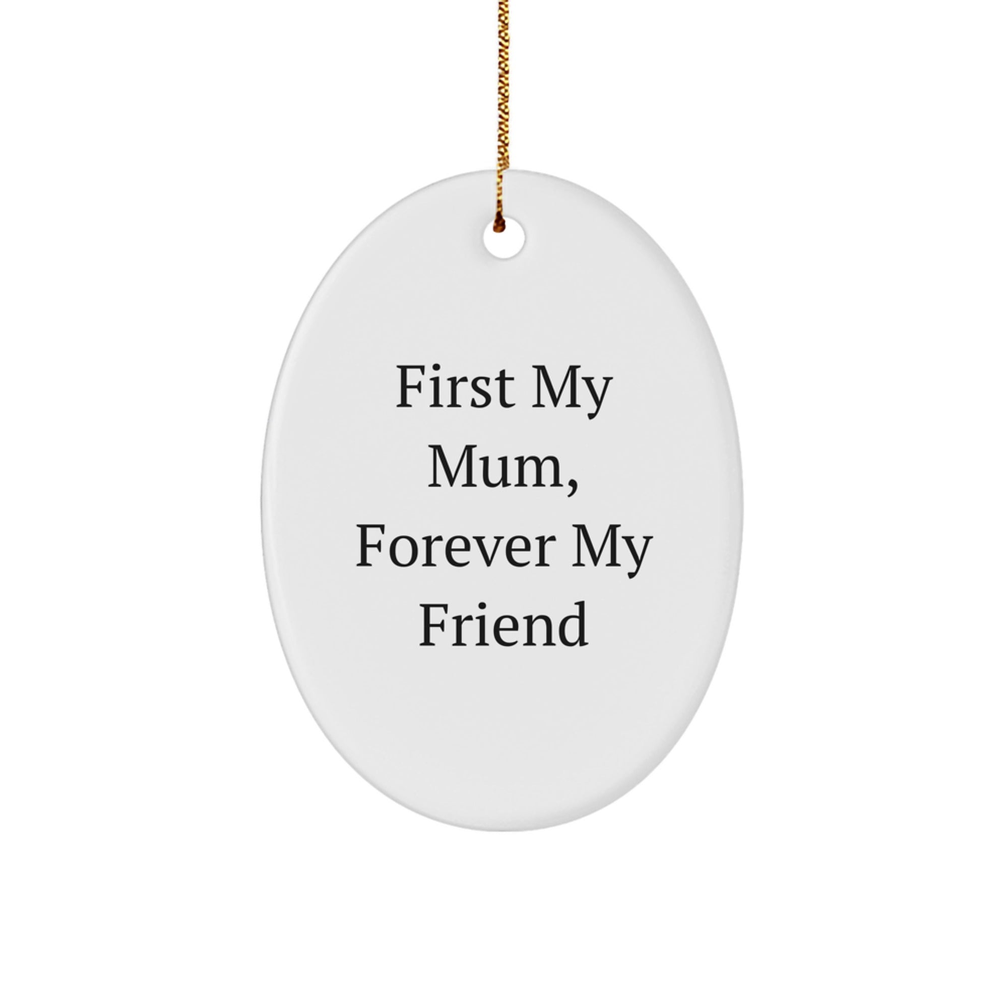 Funny Oval Mum Ornament Gifts from Family for Mum at Christmas Unique - Image 1