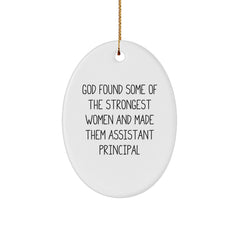 Funny Assistant Principal Gifts for Men - Oval Ornament, Gifts from Men, Friends, Coworkers, Family to Assistant Principal, Christmas Unique Gifts - Image 1
