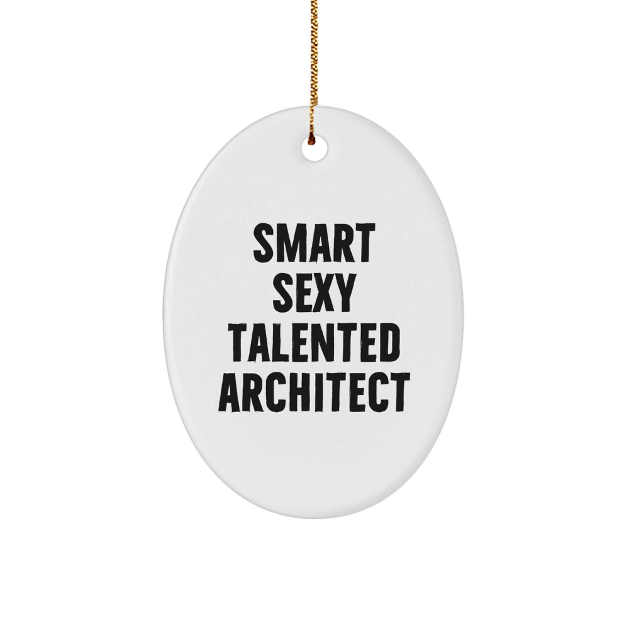 Smart Sexy Talented Architect Oval Ornament Gifts from Friends to Coworkers at Christmas - Image 1