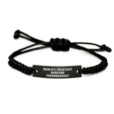 Funny Nuclear Technologist Rope Bracelet Gifts for Men from Friends - Birthday Unique Gifts - World's Greatest Nuclear Technologist Quote Rope Jewelry - Image 1