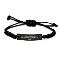 Mechanical Engineer Rope Bracelet Funny Birthday Unique Gift Men, Funny Quotes for Mechanical Engineer Friends Coworkers Family, Rope Jewelry for Men Women - Image 1