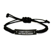 Alabama Rope Bracelet with Funny Quote, Unique Gifts from Friends for Alabama Men, Christmas Unique Gifts - Image 1