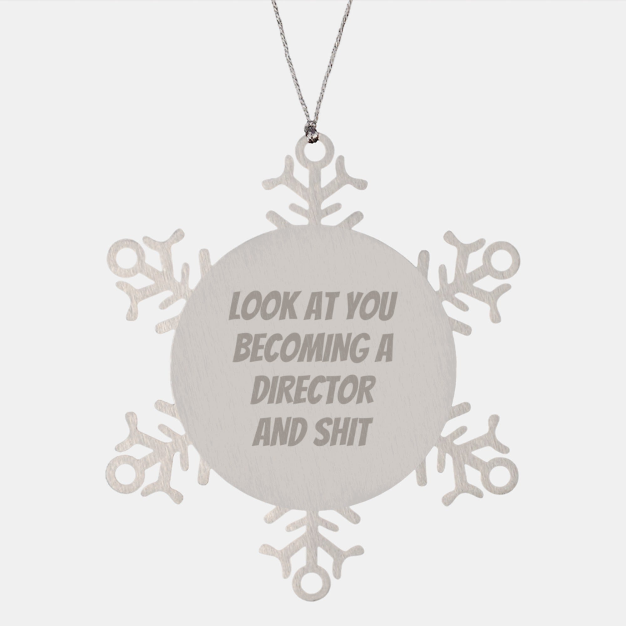 Funny Gifts for Director Friends - Director Snowflake Ornament, Made from Premium Stainless Steel, Perfect Christmas Unique Gifts from Friends - Image 1