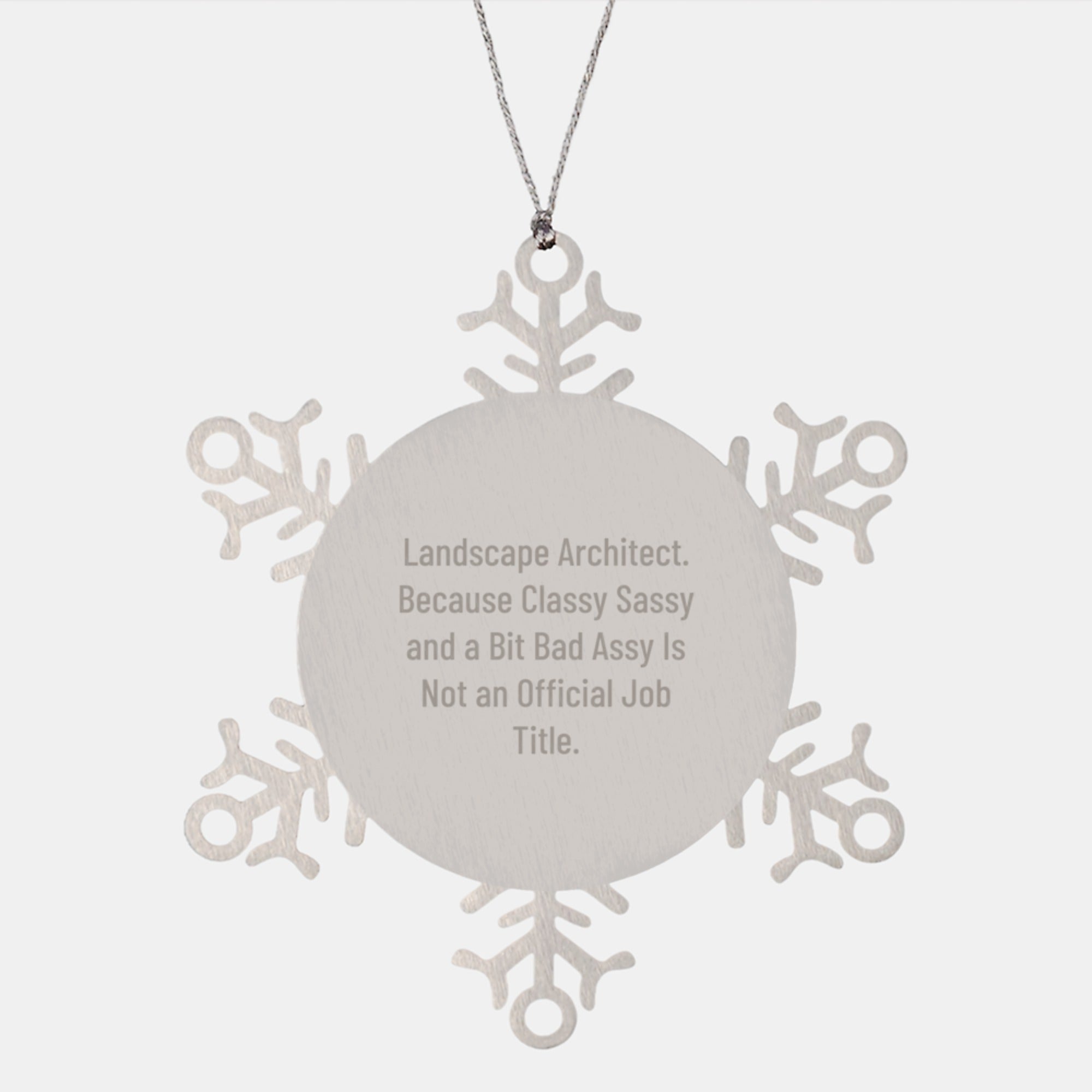 Funny Landscape Architect Snowflake Ornaments Gifts from Friends to Classy Colleagues, Christmas Unique Ornaments for Office or Home Decor - Image 1