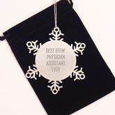 Funny Best Effin' Physician Assistant Ever Snowflake Ornament Gifts for Physician Assistant Friends and Family - Image 2