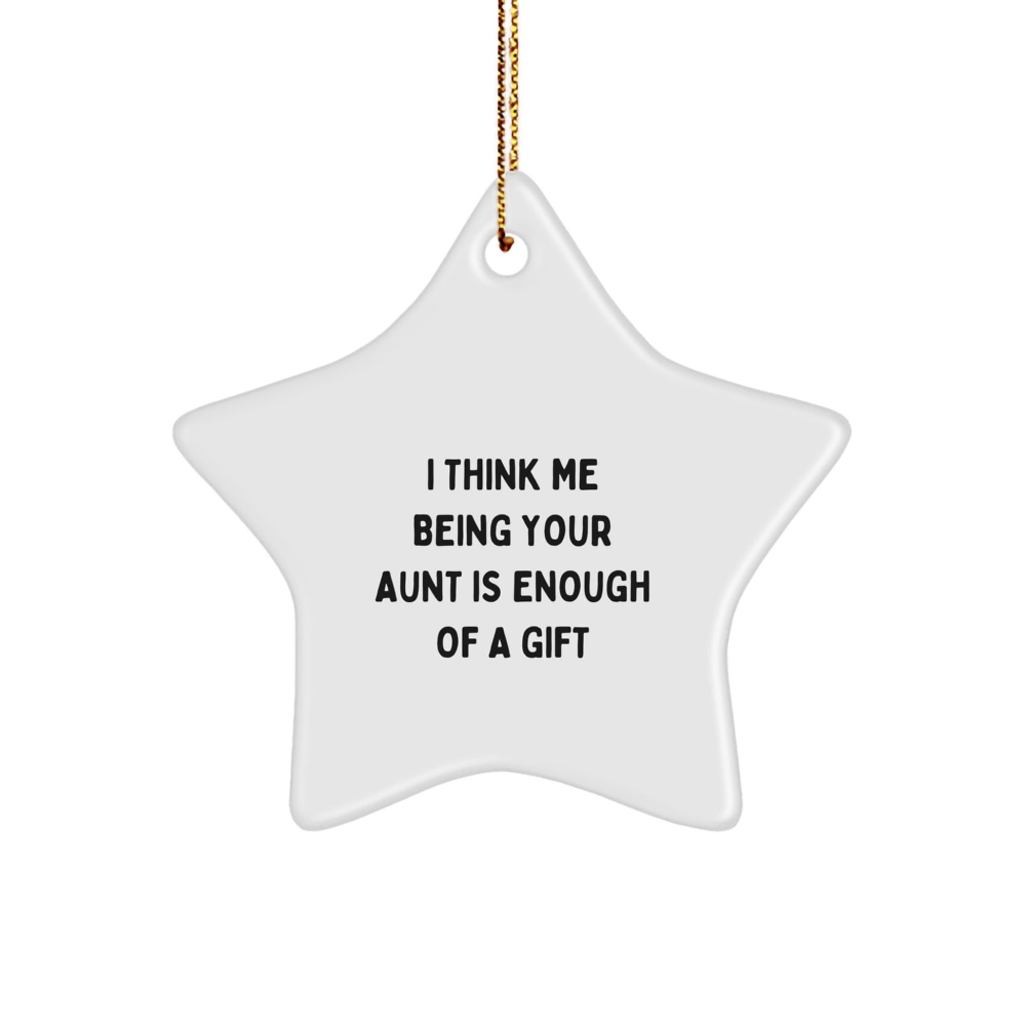 Funny Aunt Star Ornament Gifts for Aunt, Gifts from Family, Star Ornament for Aunt's Home, Unique Christmas Unique Gifts for Aunt - Image 1