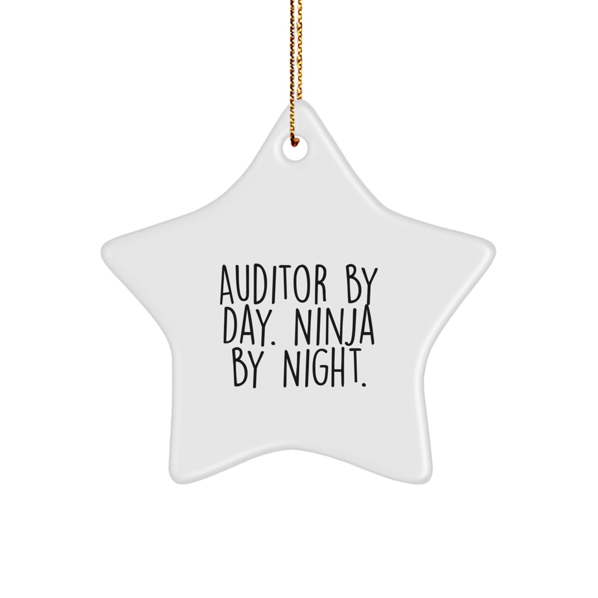 Auditor Gifts by Day, Star Ornament by Night, Funny Christmas Decorations from Friends - Image 1