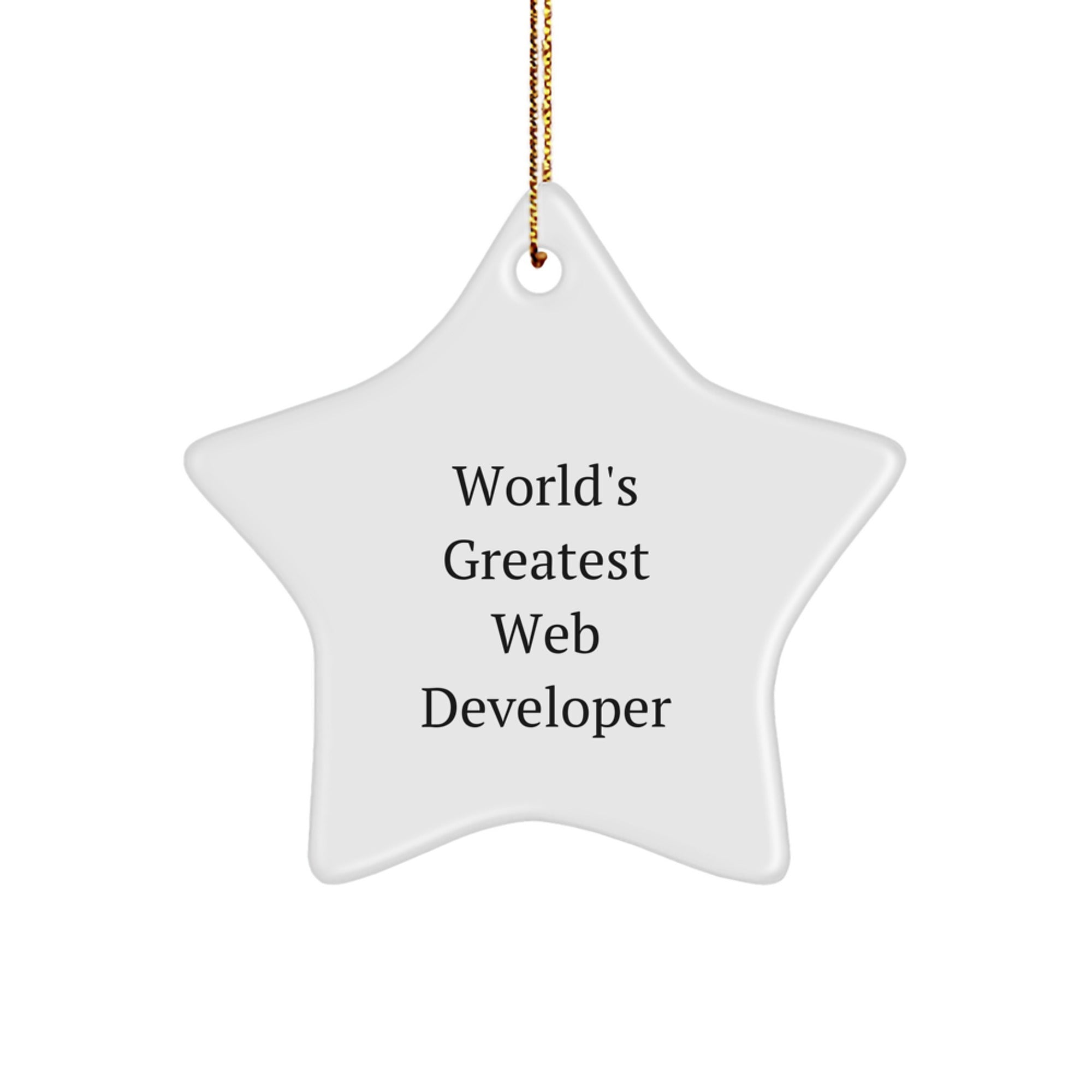 Funny World's Greatest Web Developer Star Ornament Gifts for Men Gifts from Family Friends - Image 1