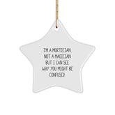 Mortician Gifts for Family - Funny Quote Star Ornament, Gifts from Friends for Mortician Christmas Unique Gifts - Image 1