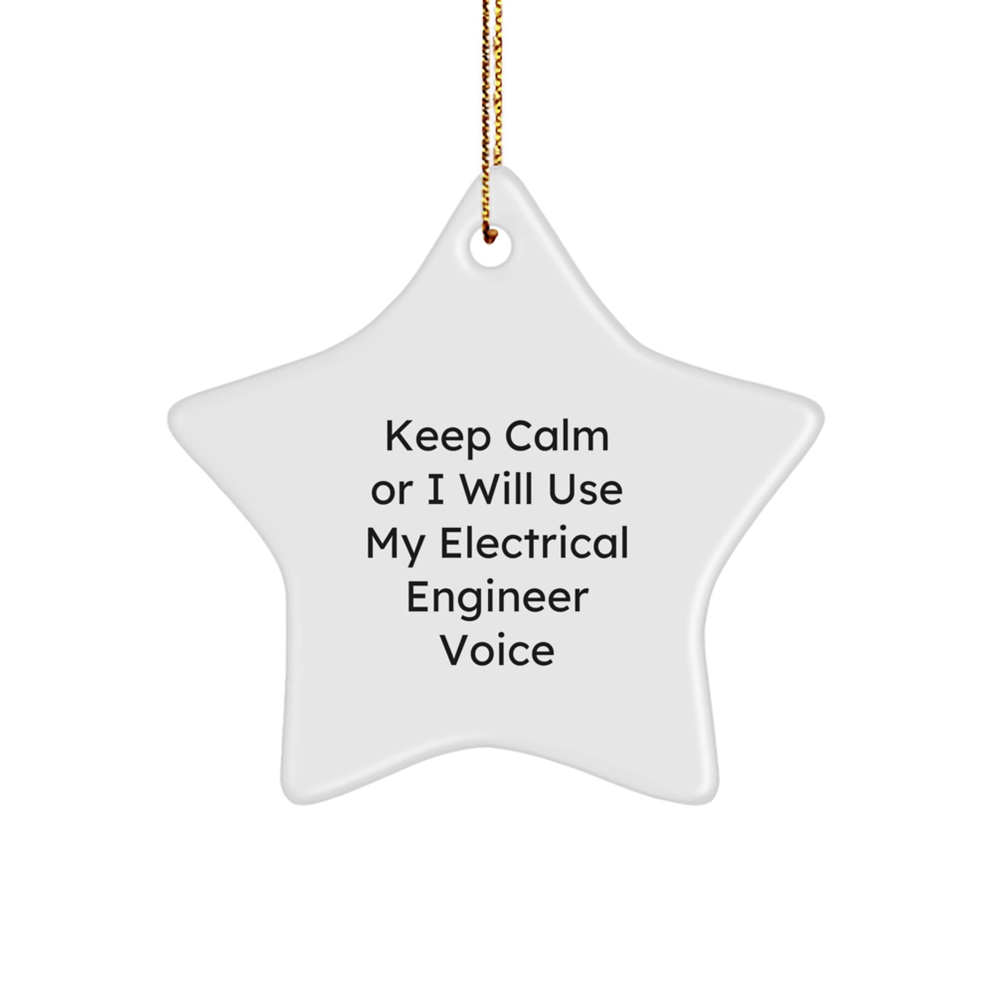 Funny Electrical Engineer Star Ornament Gifts for Men from Coworkers - Unique Christmas Decorations with Electrical Engineer Voice - Image 1
