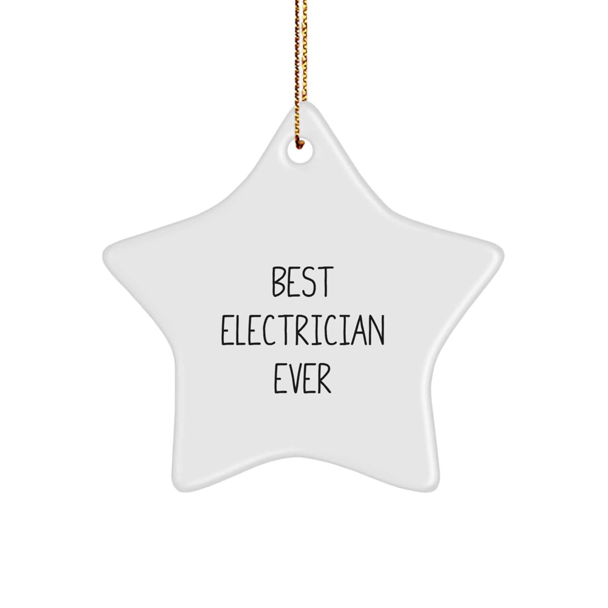 Funny Electrician Gifts from Friends for Best Electrician Ever Star Ornament - Christmas Unique Electrician Present - Image 1