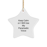 Funny Rescue Worker Star Ornament for Men Gifts from Family - Inspirational Rescue Worker Gifts for Rescue Worker - Image 1