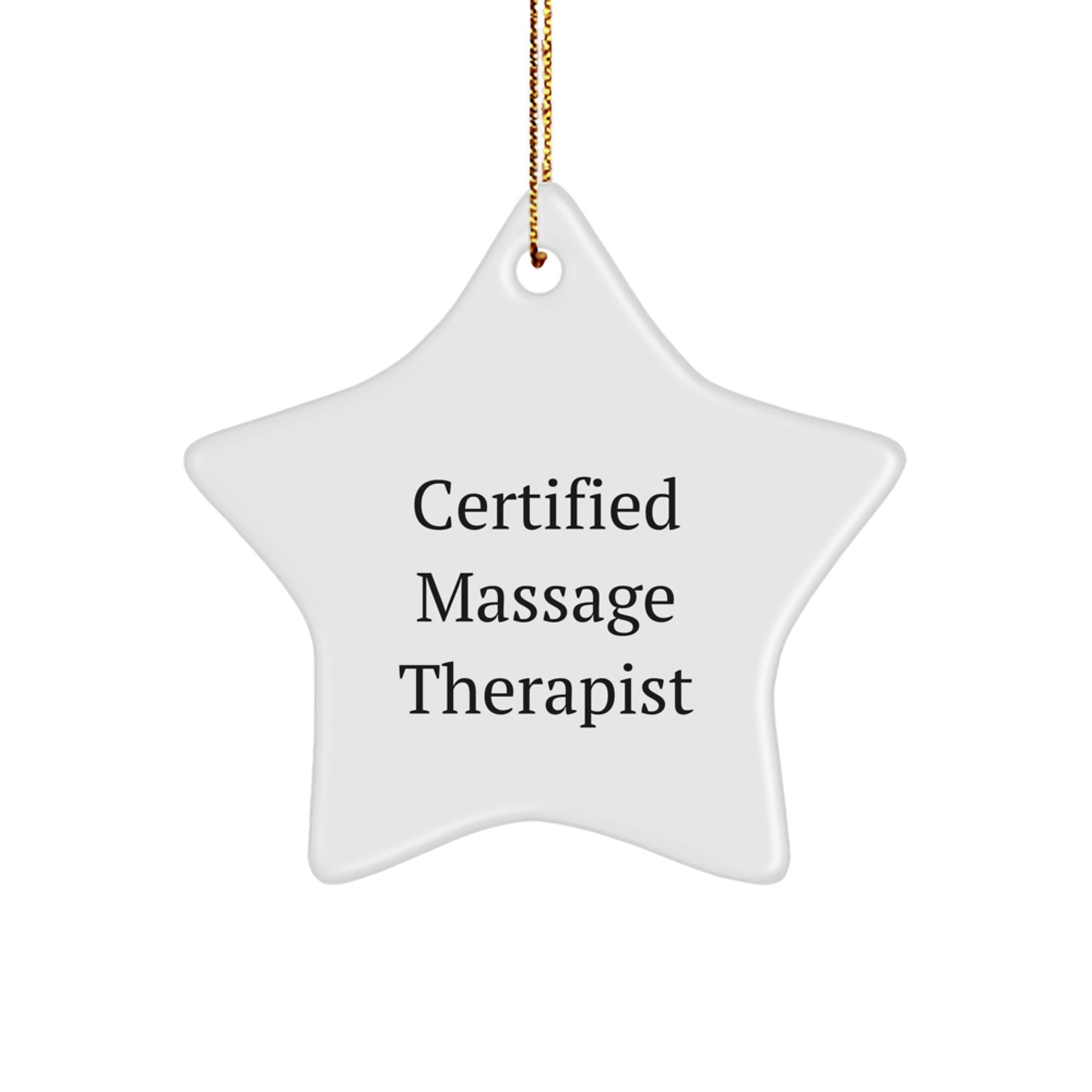 Funny Massage Therapist Gifts - Inspirational Star Ornament from Friends for Christmas - Image 1