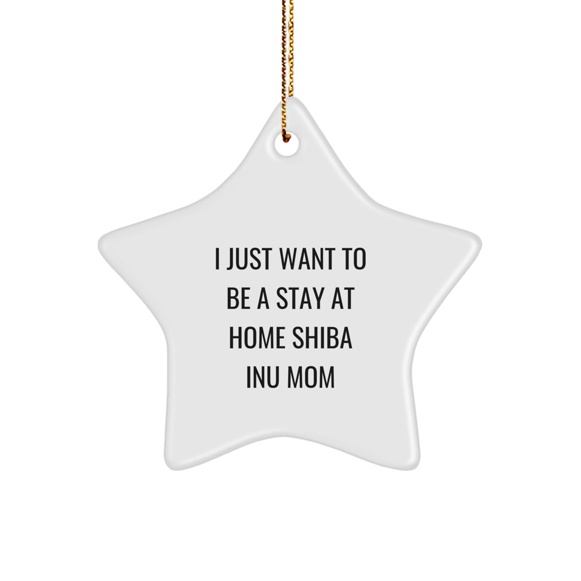 Funny Shiba Inu Dog Christmas Unique Gifts for Mom from Family Star Ornament - Image 1