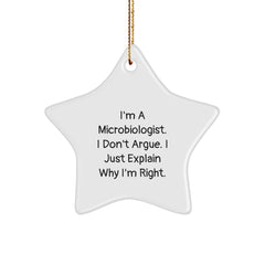 Funny Gifts from Men to Microbiologist Friends for Christmas Unique Star Ornament - Image 1