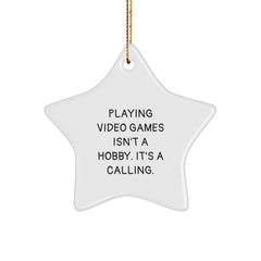 Funny Gaming Star Ornaments for Teenage Boys, Gifts from Dad, Gifts for Gamers, Star Shaped Decorations for Christmas Unique Gifts - Image 1