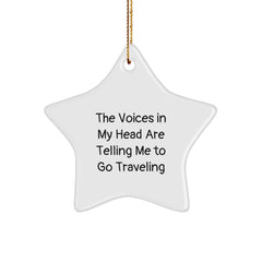 Funny Traveling Star Ornament Gifts from Friends - Encouragement for Christmas Unique Gifts for Traveling Lovers - Image 1