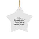 Funny President Star Ornament Gifts for Men from Friends or Coworkers - Christmas Unique Presents - Image 1