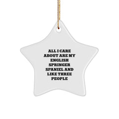 Funny English Springer Spaniel Dog Christmas Tree Star Ornament Gifts from Friends for English Springer Spaniel Dog Lover - Image 1