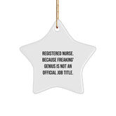 Funny Registered Nurse Gifts Star Ornament for Christmas Unique Gifts from Coworkers to Coworkers - Image 1