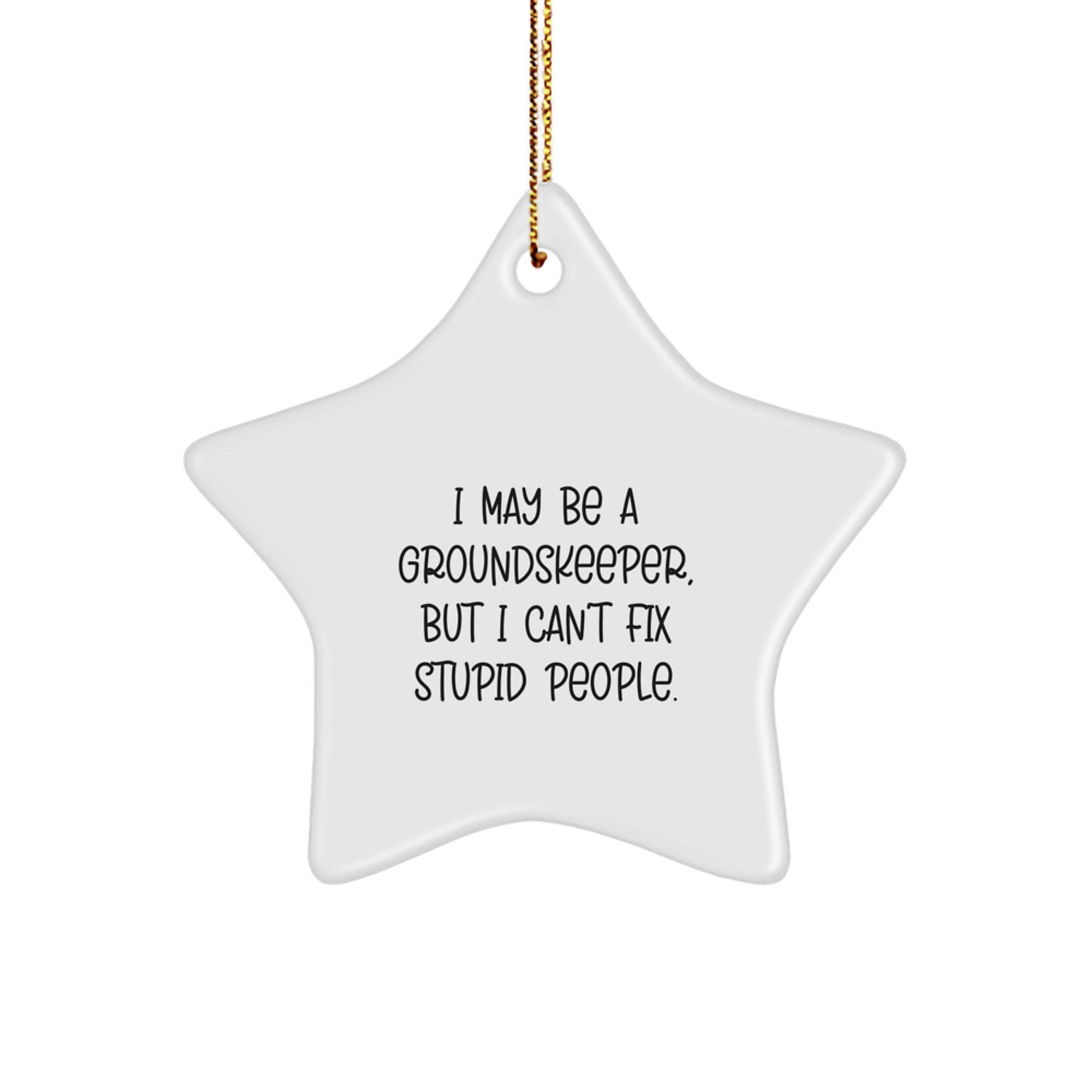 Funny groundskeeper Star Ornament Gifts from Family, Christmas Unique Gifts for groundskeeper, Men, Women, Friends, Coworkers - Image 1