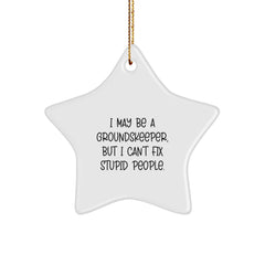 Funny groundskeeper Star Ornament Gifts from Family, Christmas Unique Gifts for groundskeeper, Men, Women, Friends, Coworkers - Image 1