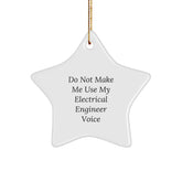 Funny Electrical Engineer Star Ornament Gifts from Family for Christmas Unique Presents - Image 1