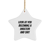 Funny Director Gift, Look At You Becoming A Star Ornament, Christmas Unique Gifts from Family to Director Friends - Image 1