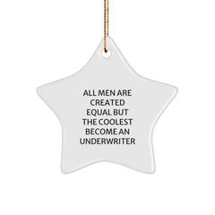 Funny Underwriter Gifts from Men - Star Ornament for Christmas Unique Gifts Underwriter Friends - Image 1