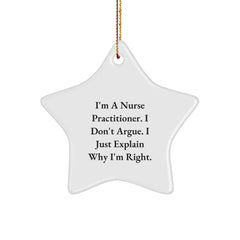 Nurse Practitioner Christmas Unique Gifts from Friends, Funny Star Ornament Decorations for Nurse Practitioner, Unique Christmas Unique Gifts for Nurse Practitioner - Image 1