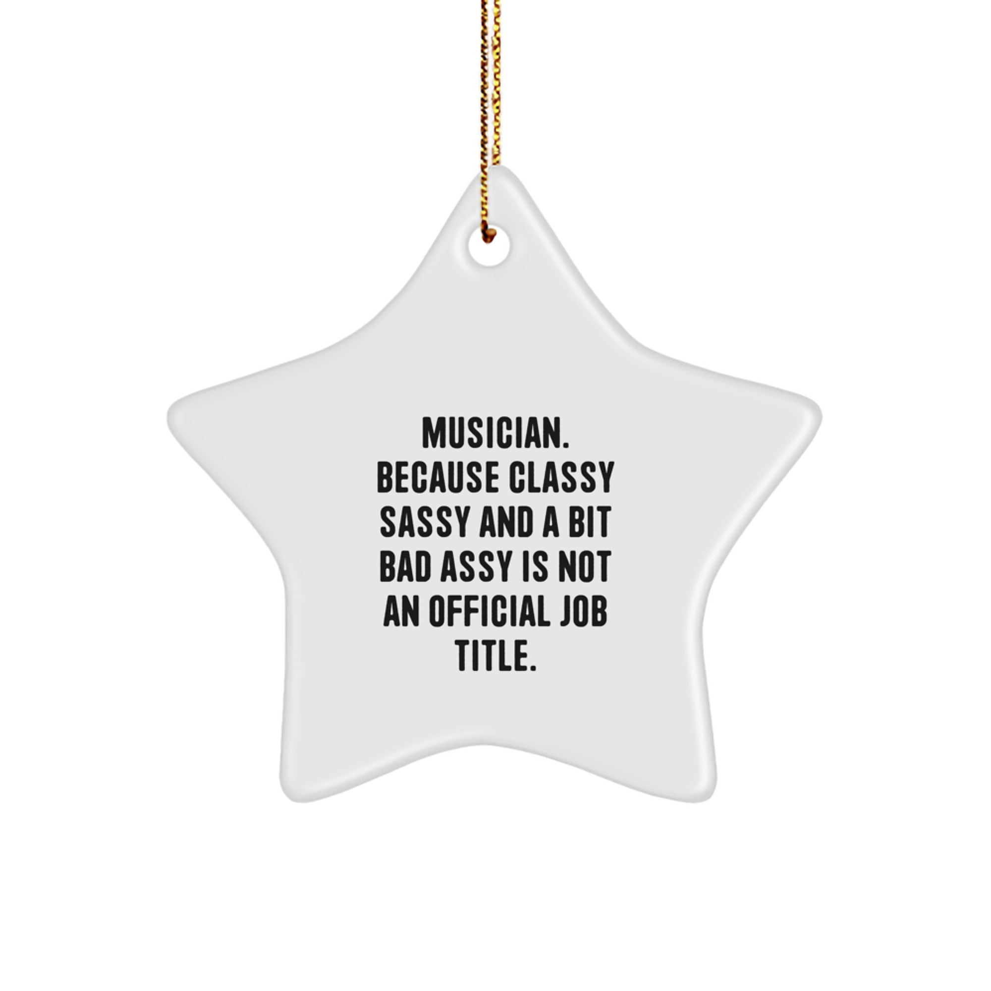 Funny Musician Gifts from Friends for Musician Men Women Star Ornament Christmas Unique Decorations - Image 1
